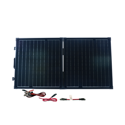 80 Watt Portable Monocrystalline Solar Panel for 12-Volt Charging in Briefcase Design (Refurbished)