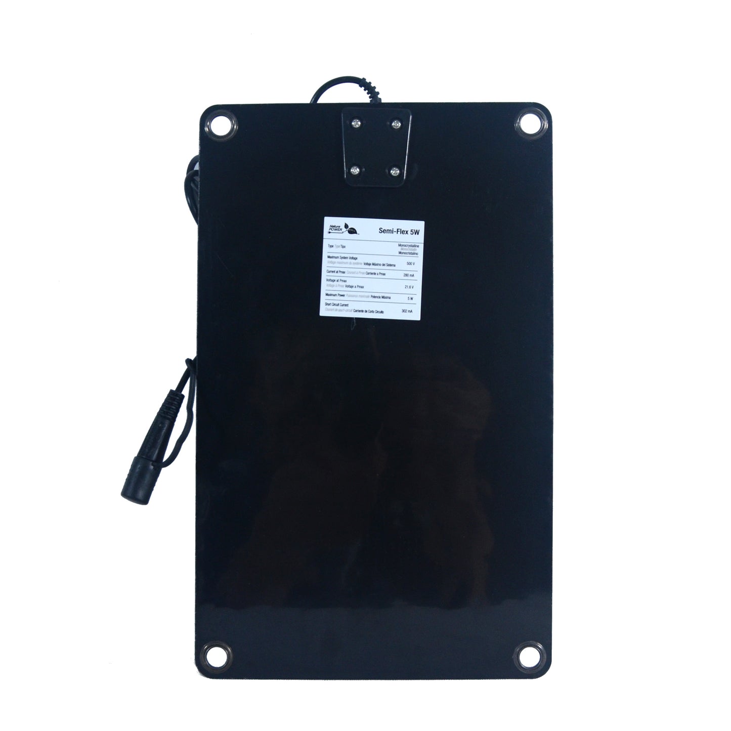 5 Watt Semi-Flex Monocrystalline Solar Panel for 12-Volt Charging (Refurbished)