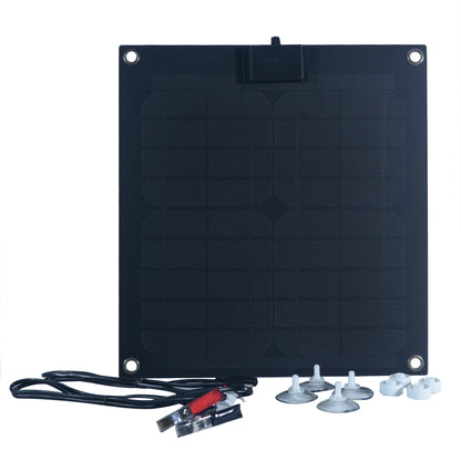 15 Watt Semi-Flex Monocrystalline Solar Panel for 12-Volt Charging (Refurbished)