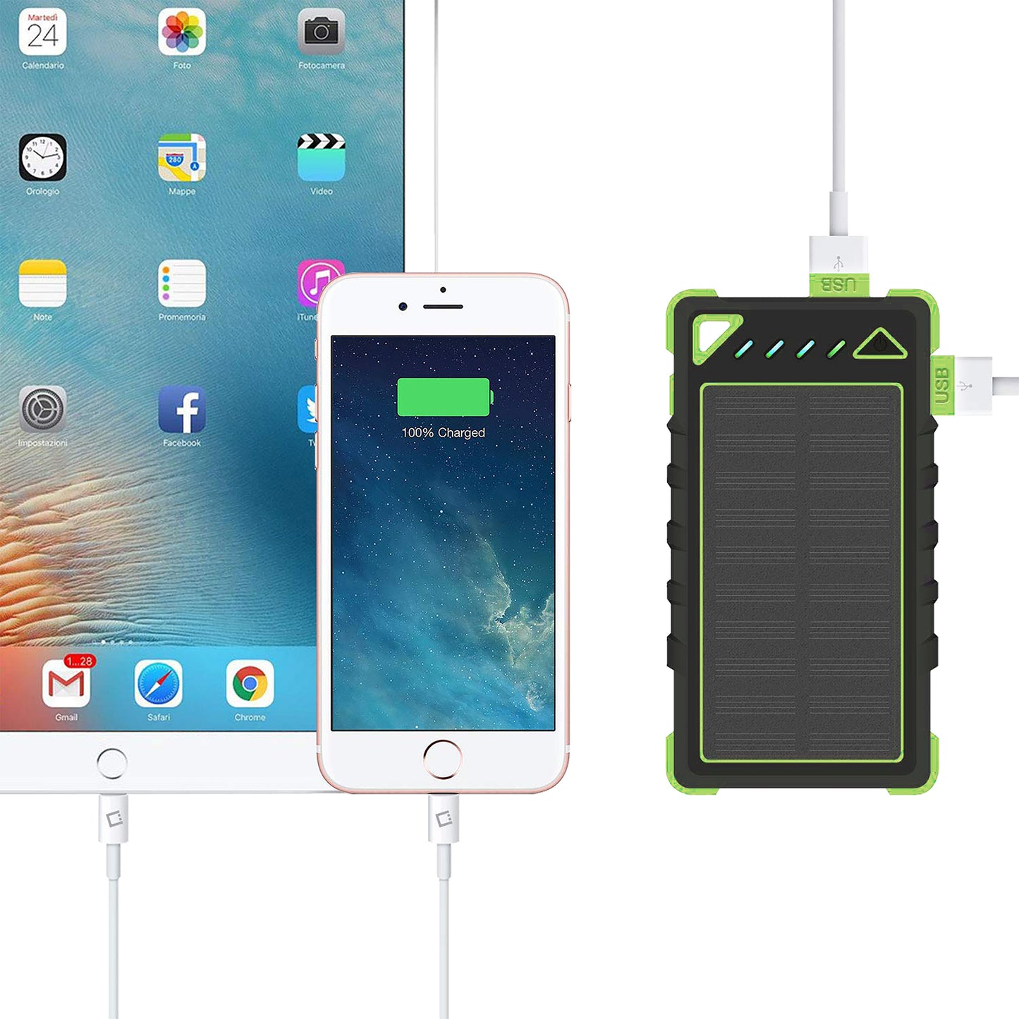 Smartphone Charger with 5 Watt LED Light (Refurbished)