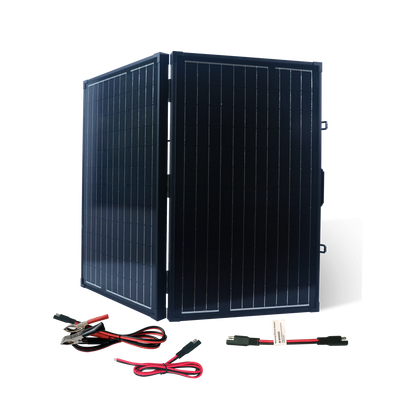 120 Watt Portable Monocrystalline Solar Panel for 12-Volt Charging in Briefcase Design (Refurbished)