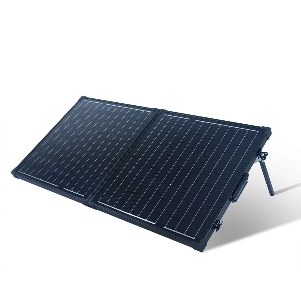 80-Watt Portable Monocrystalline Solar Panel for 12-Volt Charging in Briefcase Design (refurbished) - Ecowareness