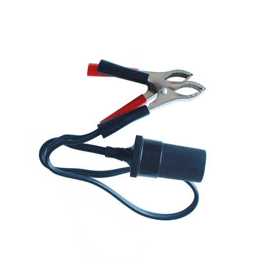 12V Female Car plug - Battery Clamp - Ecowareness